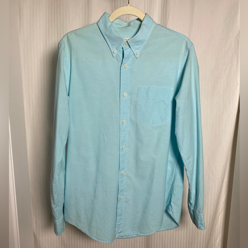 Club Monaco Slim Fit Button Down Shirt, Turquoise, Size M